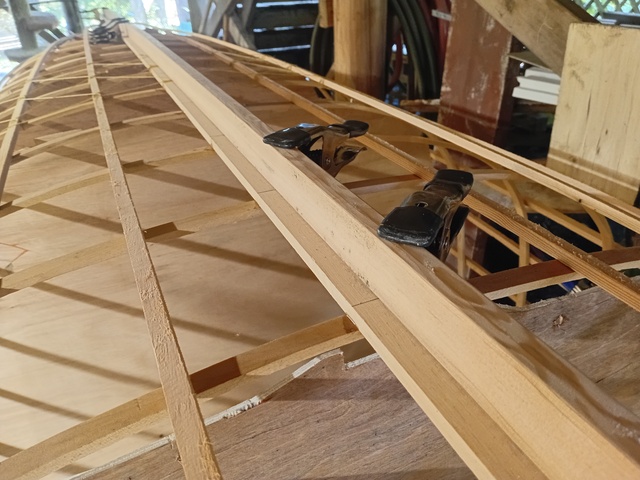 Keelson clamps closeup